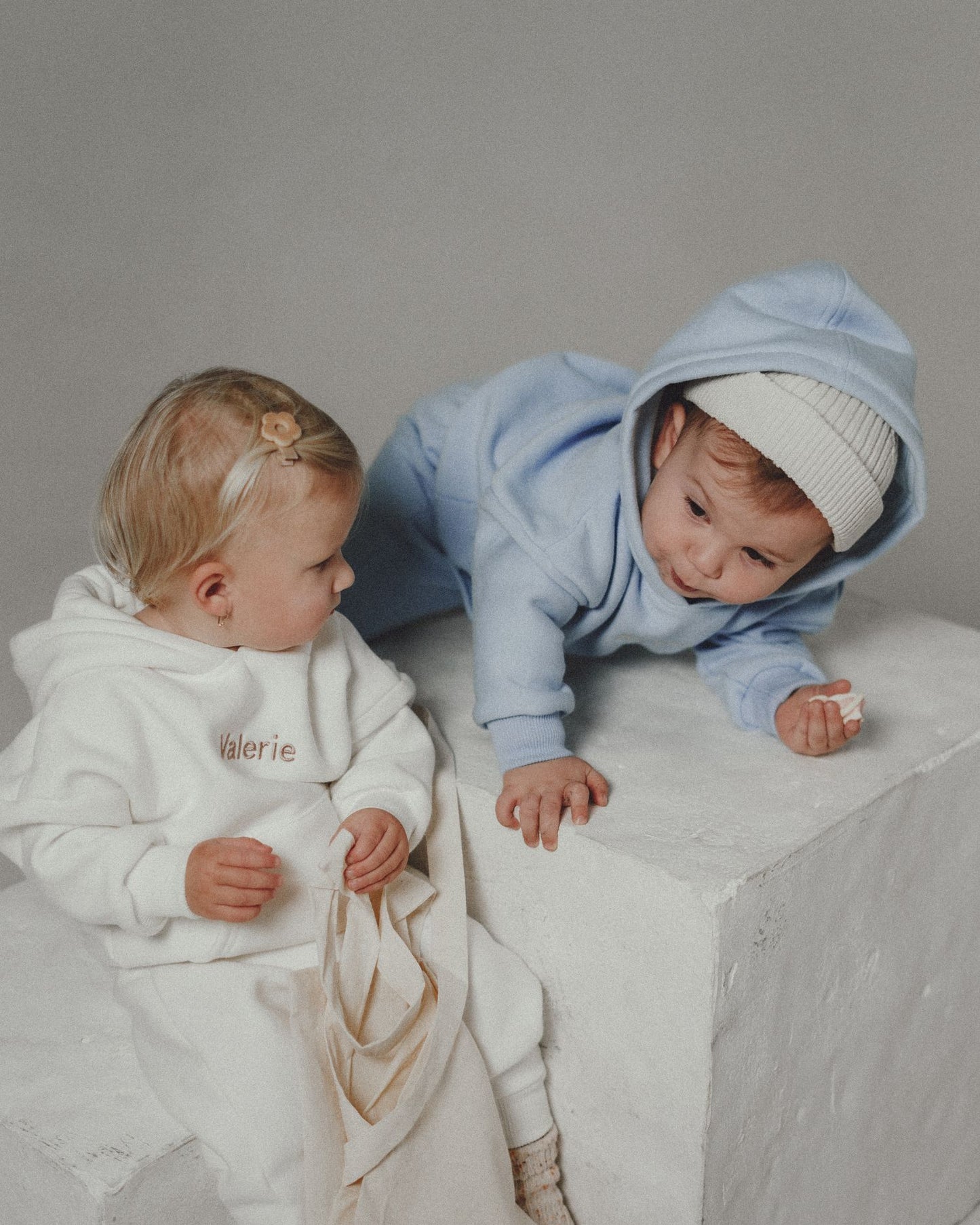 Personalized hooded set - Baby blue