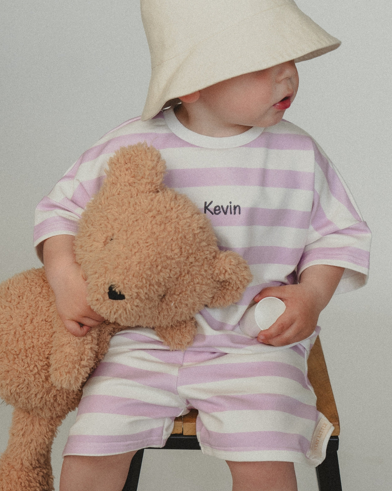 Personalized set - t-shirt with shorts - Lila