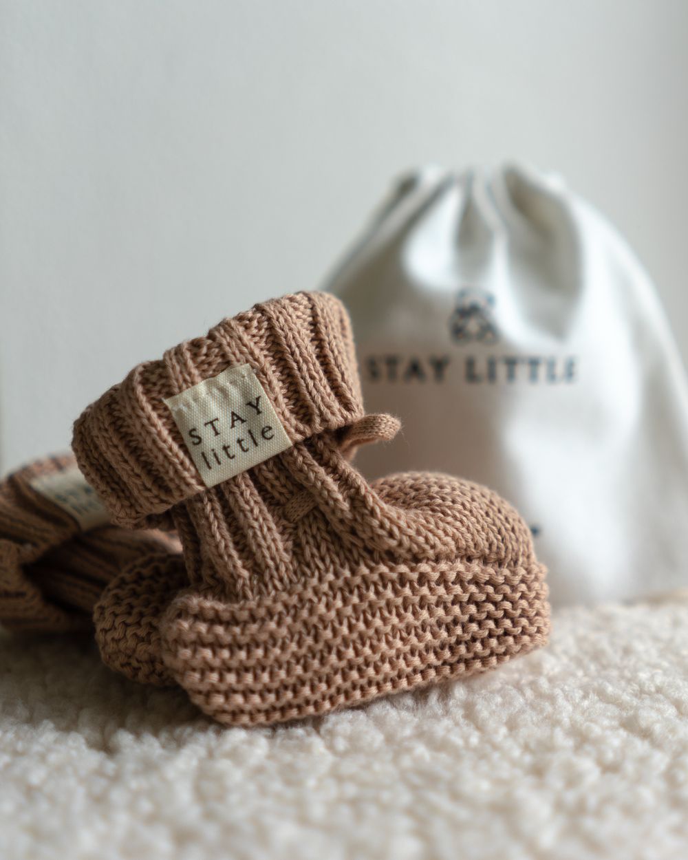 Knitted boots made of organic cotton