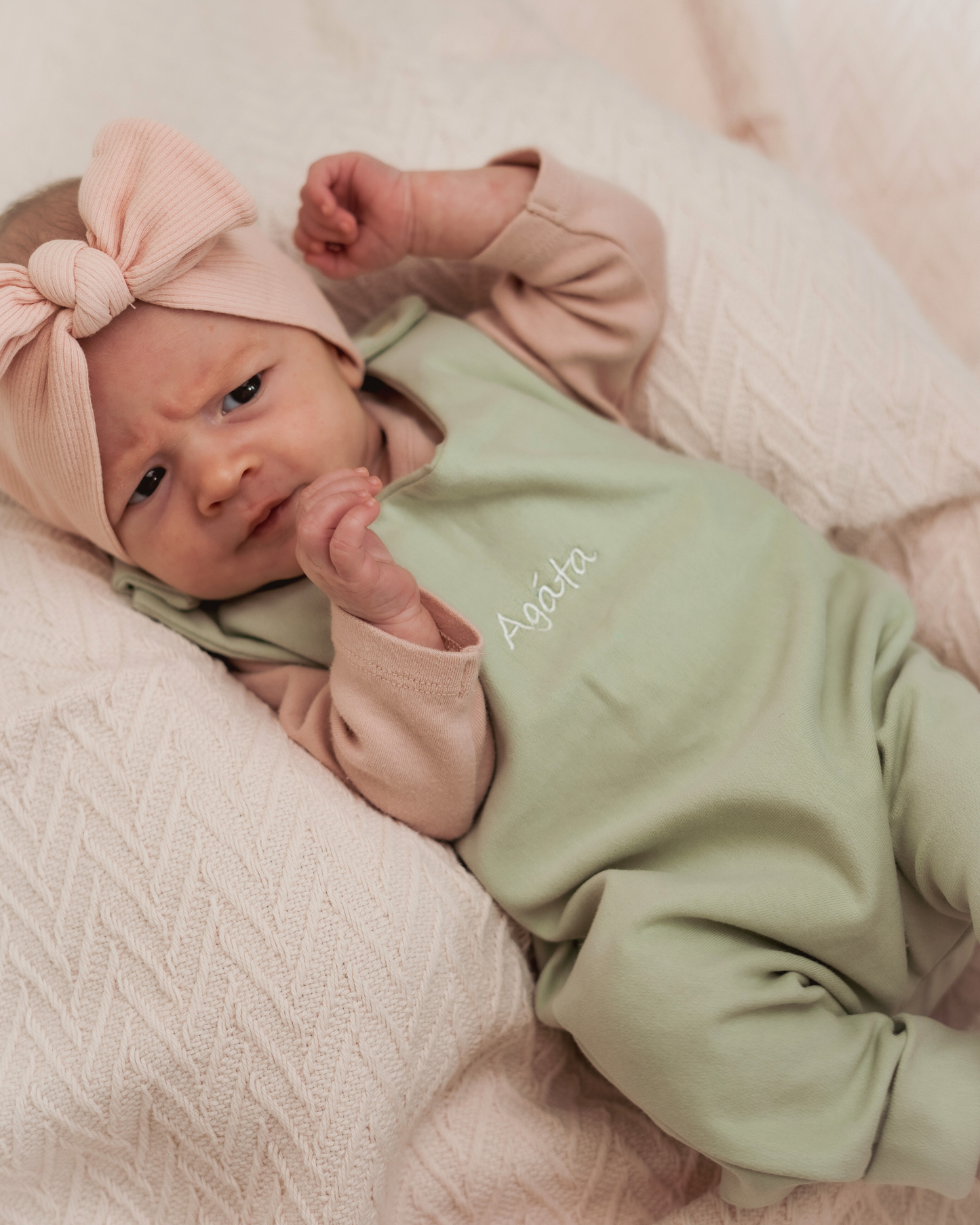Personalized romper - Pistachio