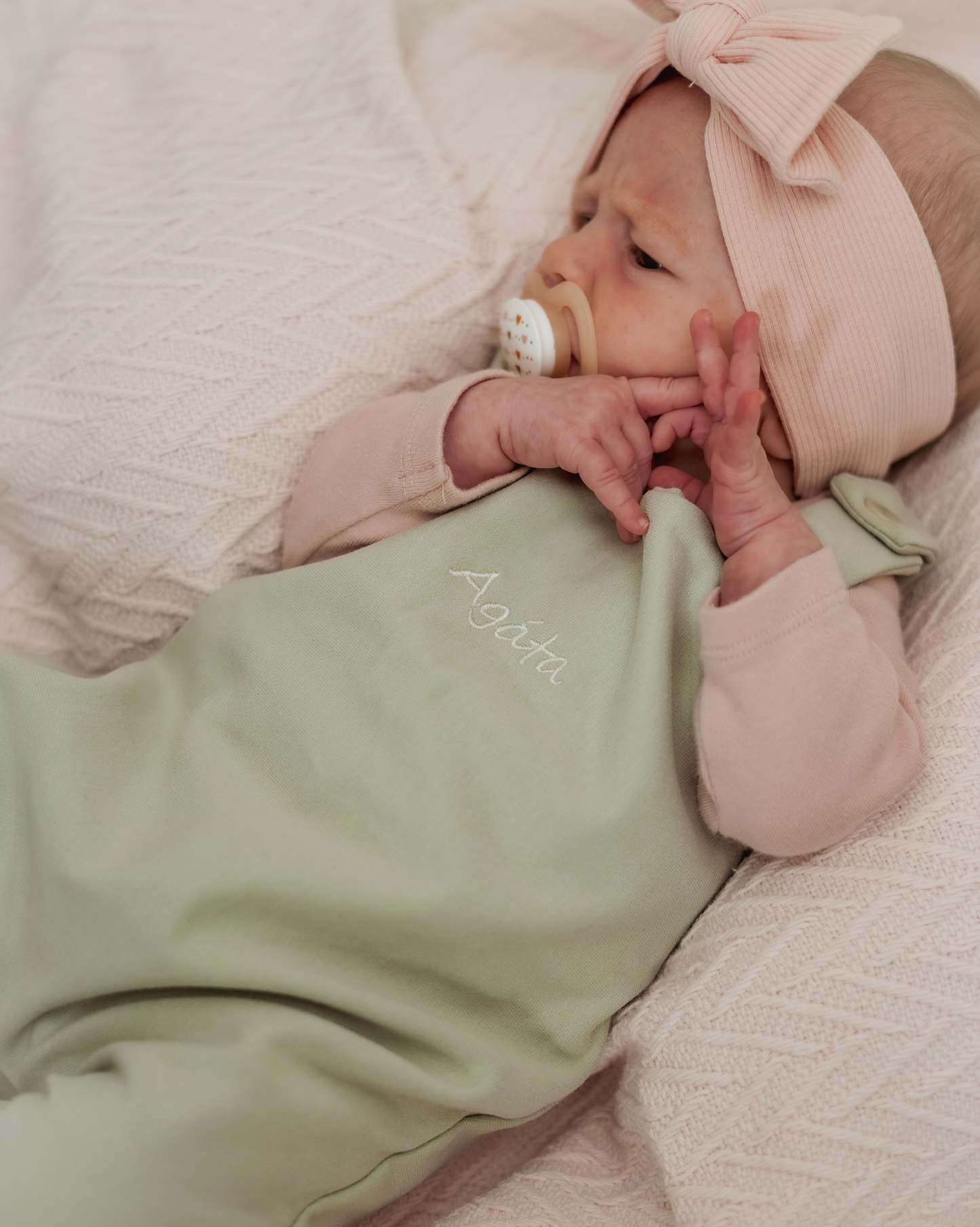 Personalized romper - Pistachio