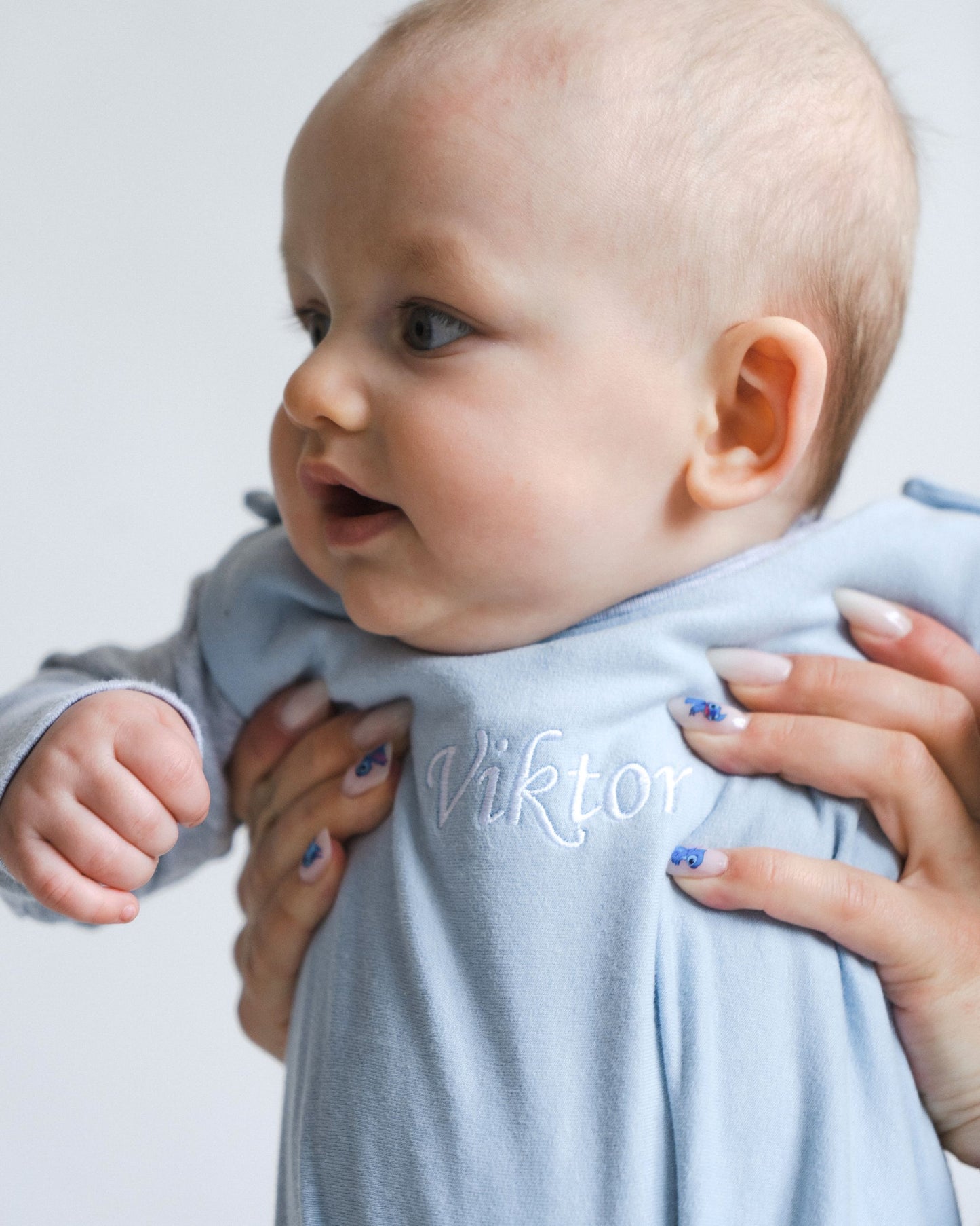 Personalized romper - Baby blue