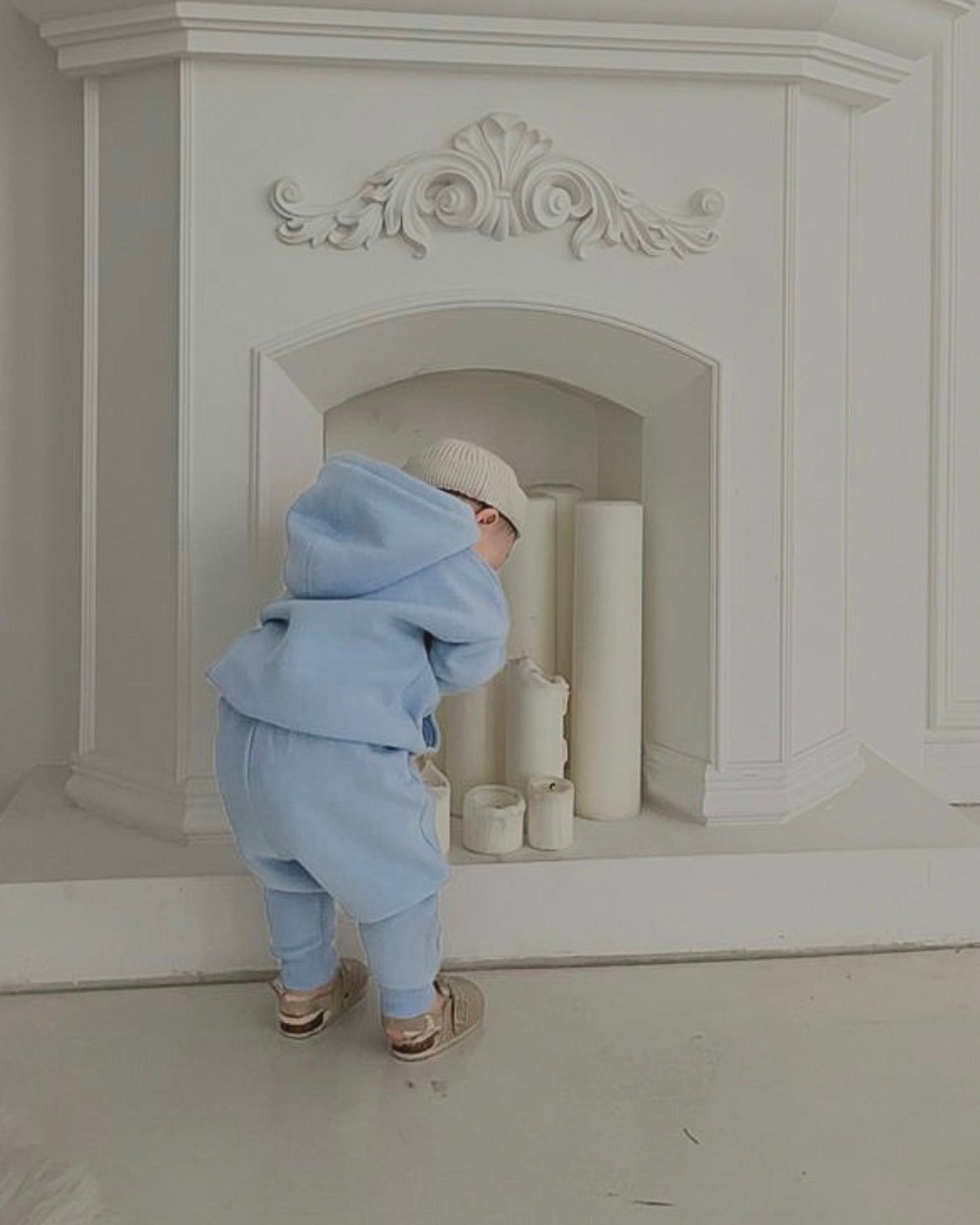 Personalized hooded set - Baby blue