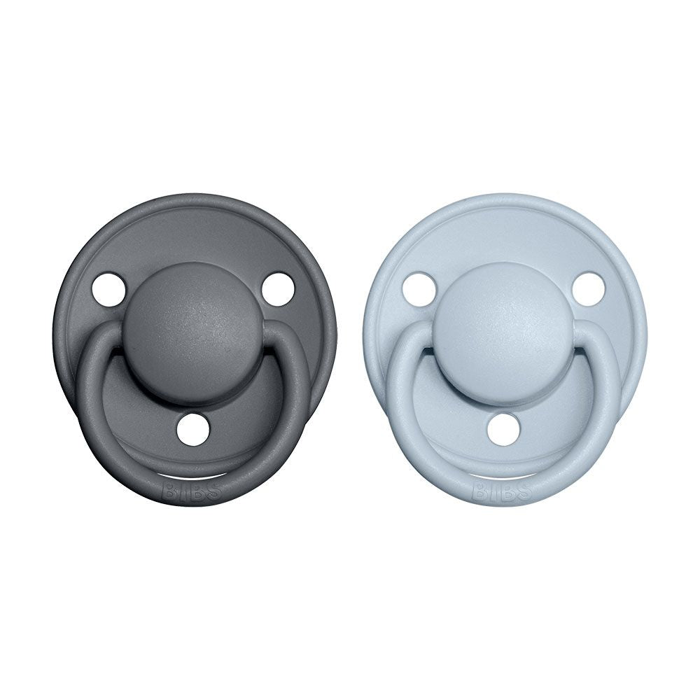 BIBS De Lux - Iron/Baby-blue