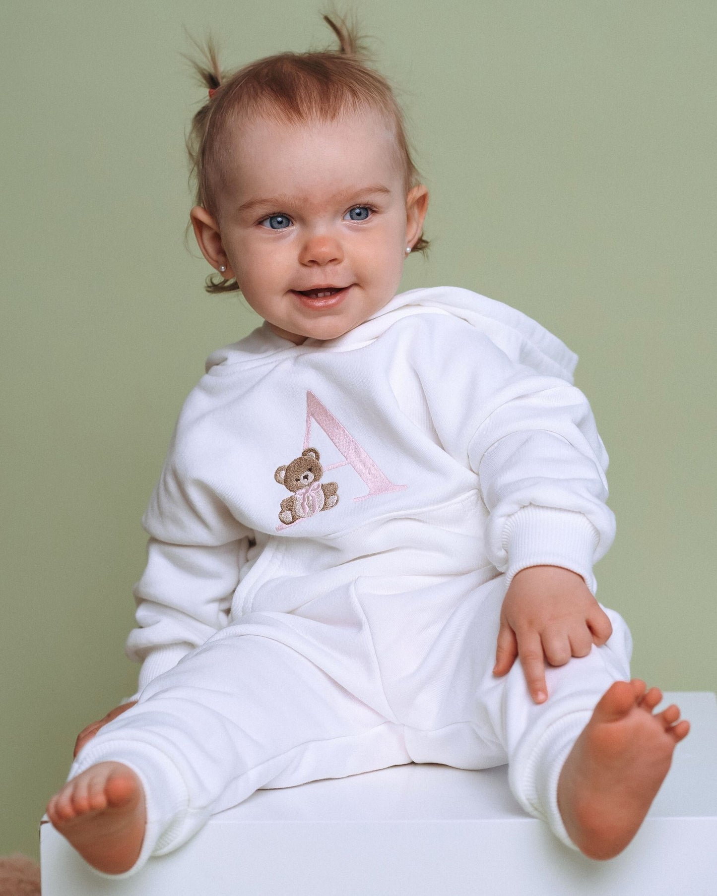 Personalized hooded set - Cream