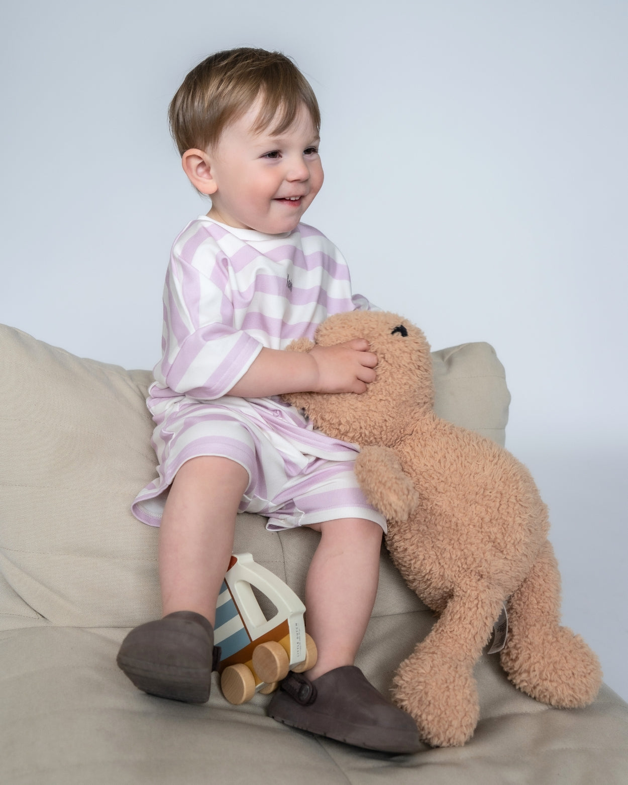 Personalized set - t-shirt with shorts - Lila