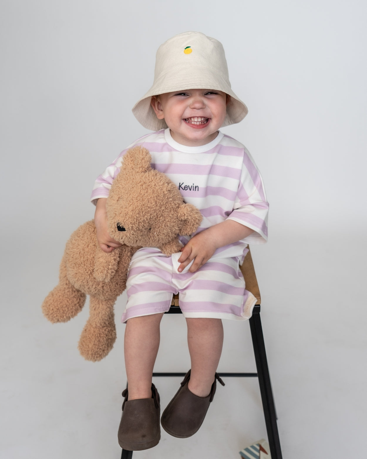 Personalized set - t-shirt with shorts - Lila