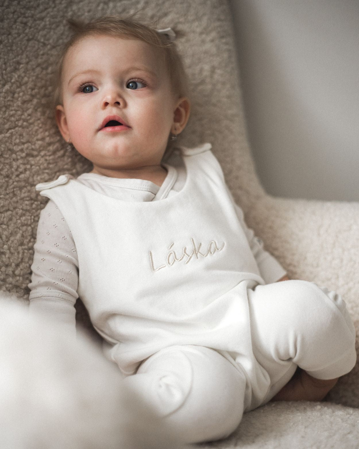 Personalized romper - Cream