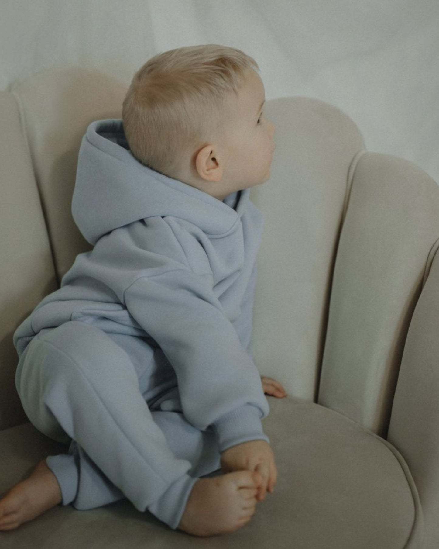 Personalized hooded set - Baby blue