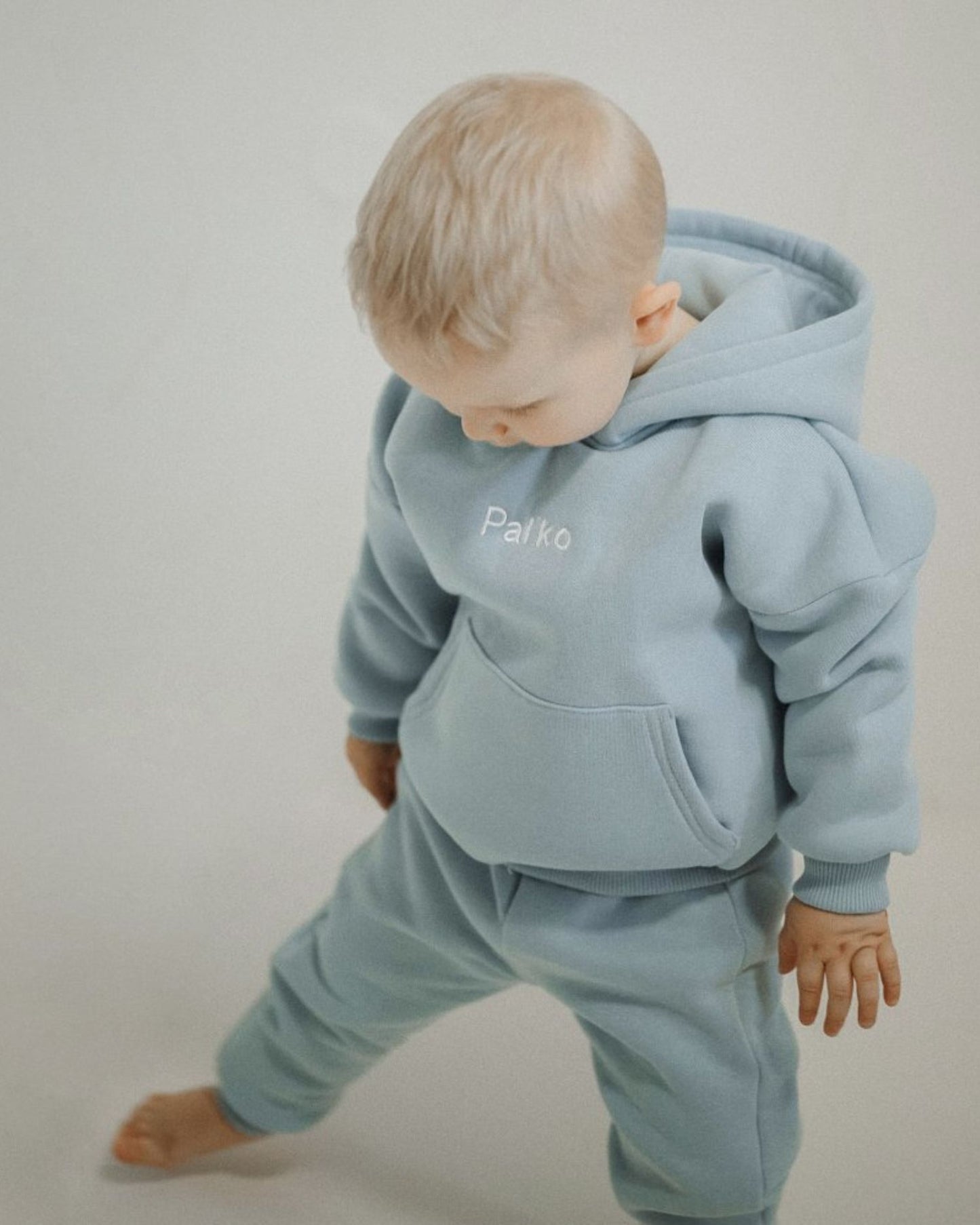 Personalized hooded set - Baby blue
