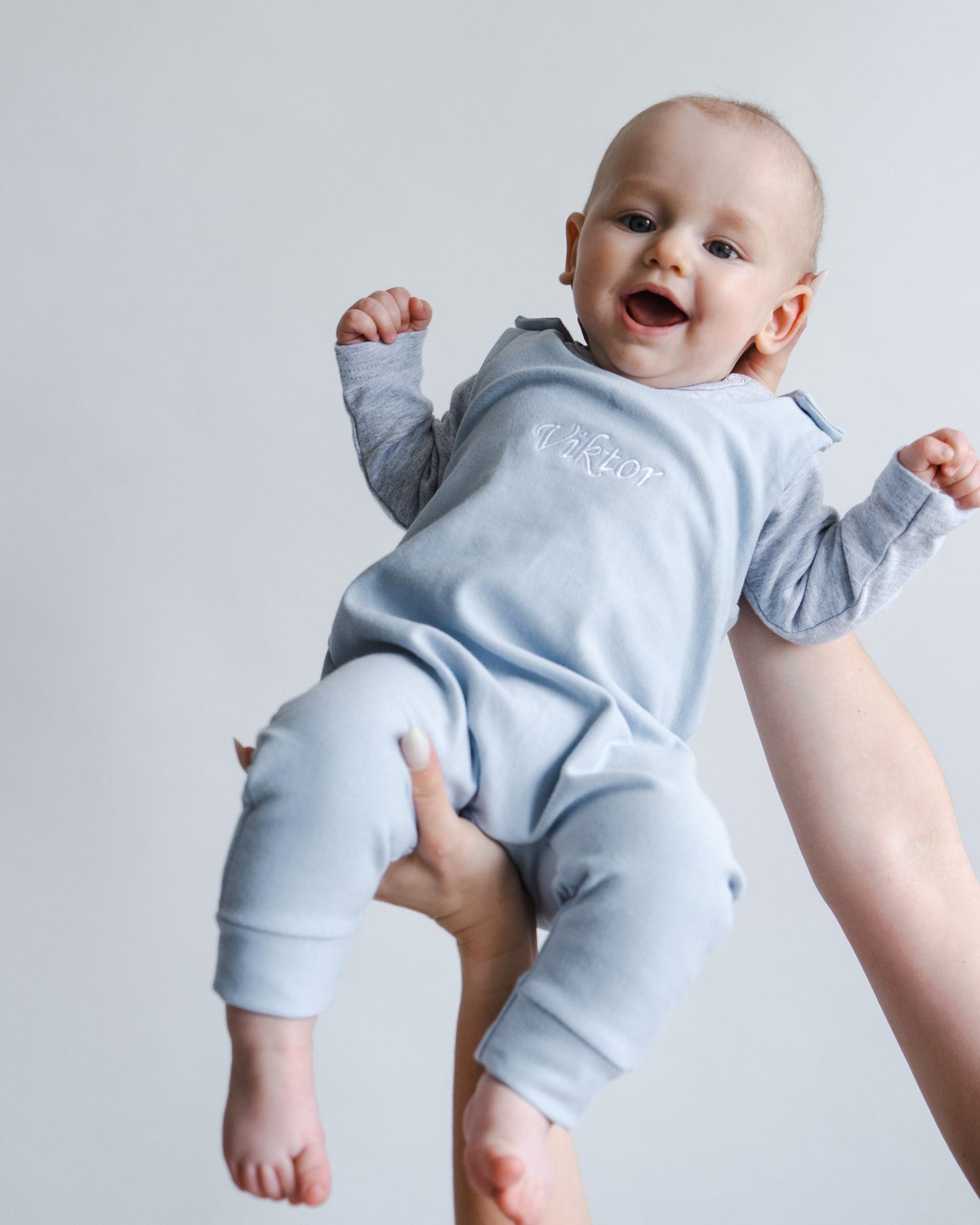 Personalized romper - Baby blue