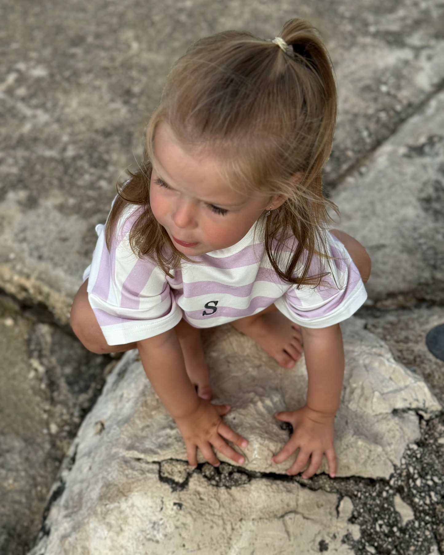 Personalized set - t-shirt with shorts - Lila