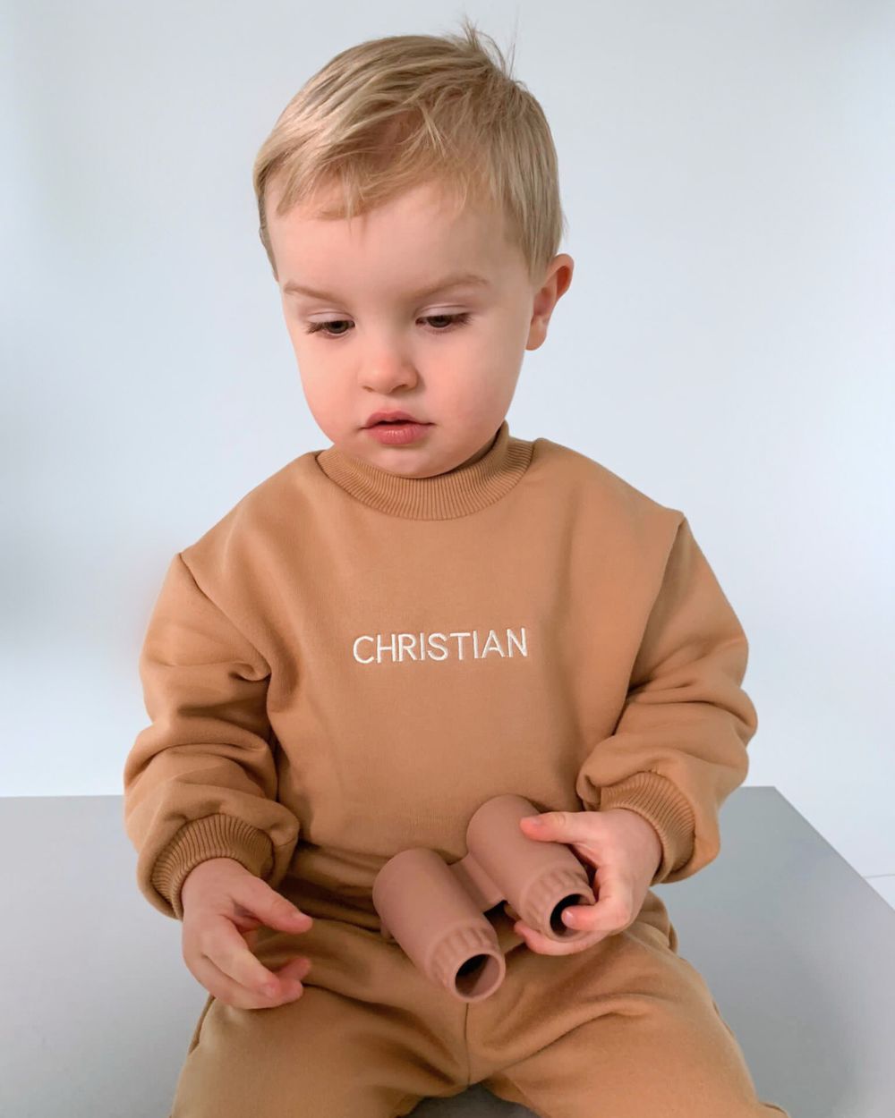 Personalized tracksuit Basic - Caramel