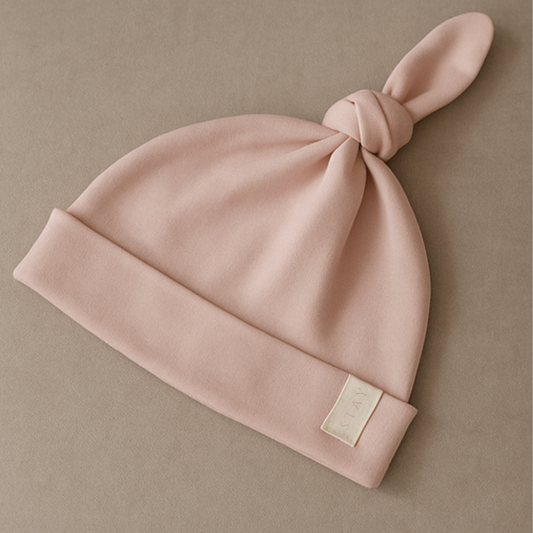 Baby hat with knot - Marshmallow