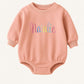 Personalized baby sweatshirt bodysuits