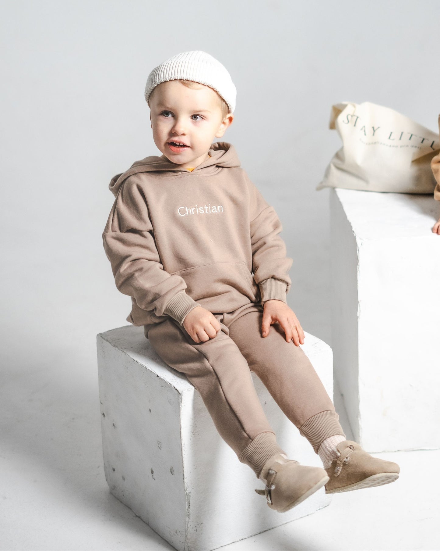 Personalized hooded set - Latte