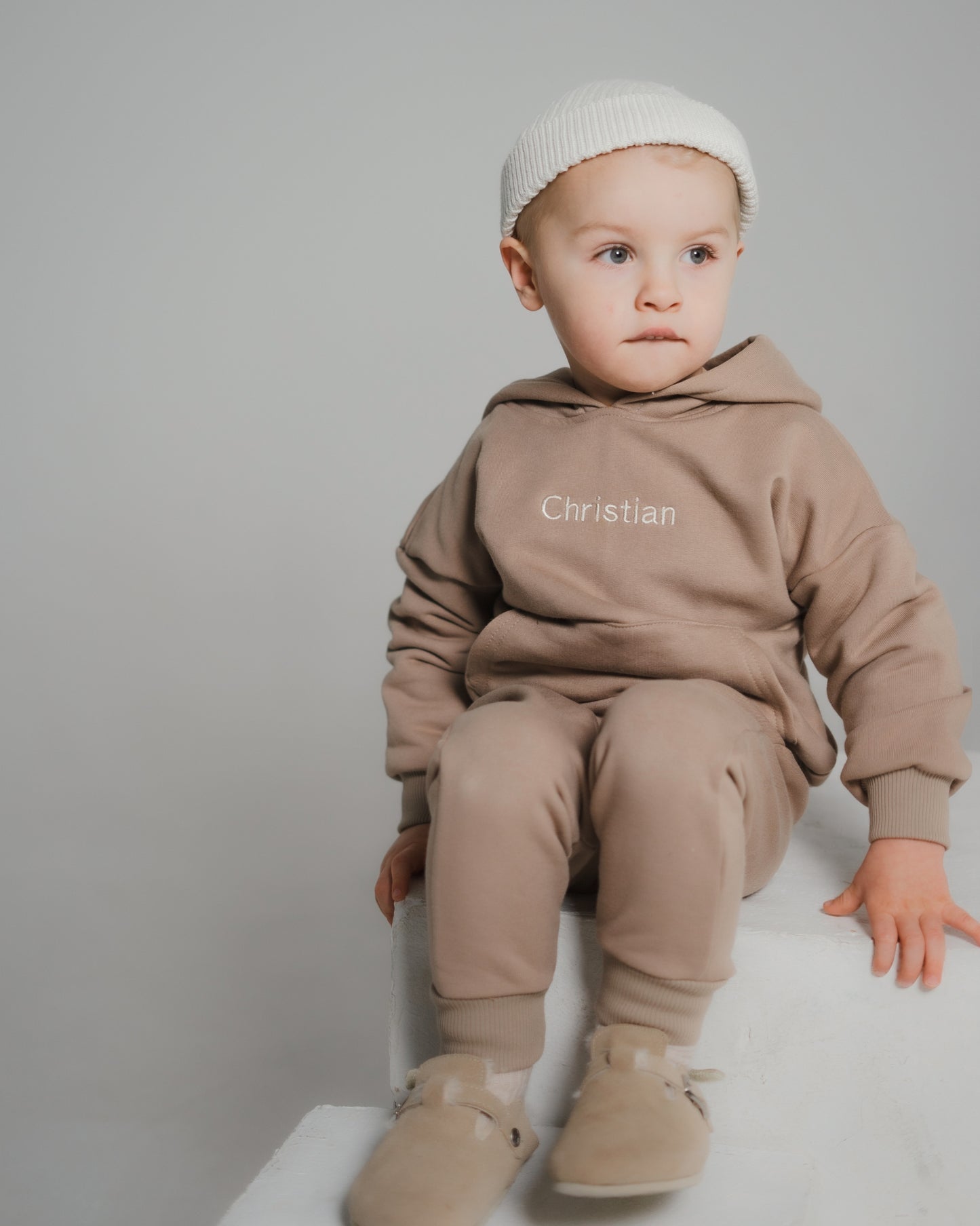 Personalized hooded set - Latte