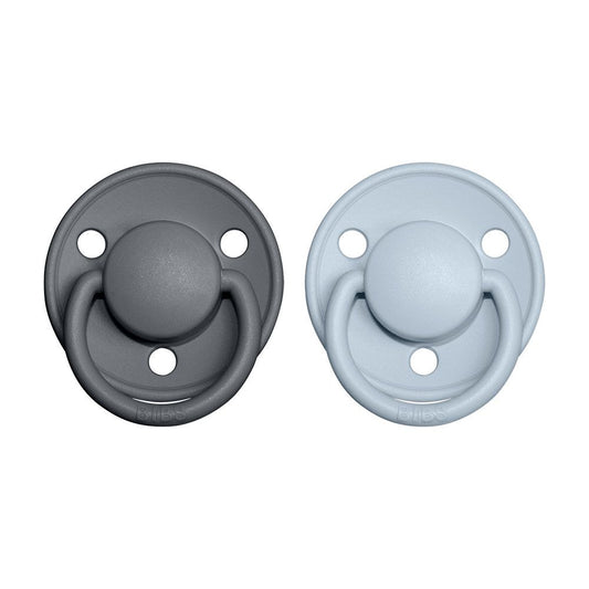 BIBS De Lux - Iron/Baby-blue