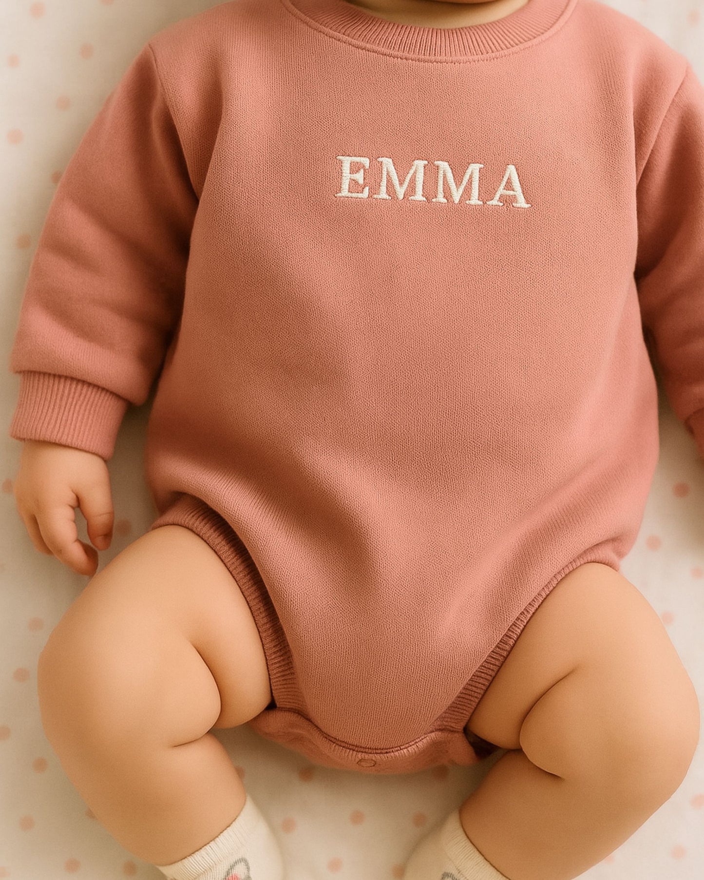 Personalized baby sweatshirt bodysuits