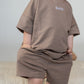 Personalized set - t-shirt with shorts - Cocoa