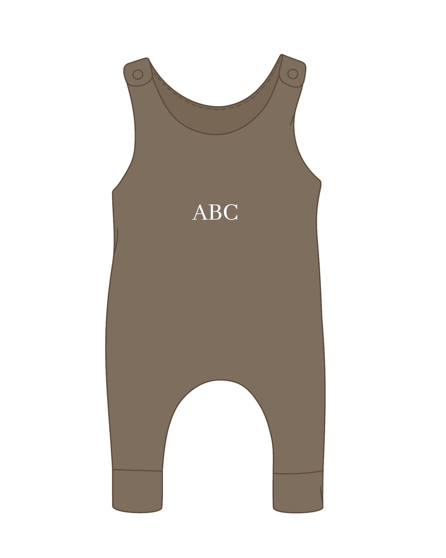 Personalized romper - Cocoa