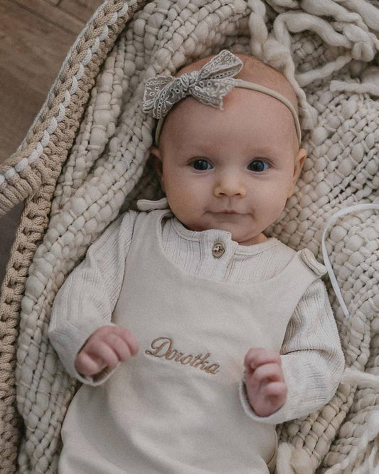 Personalized romper - Peanut butter