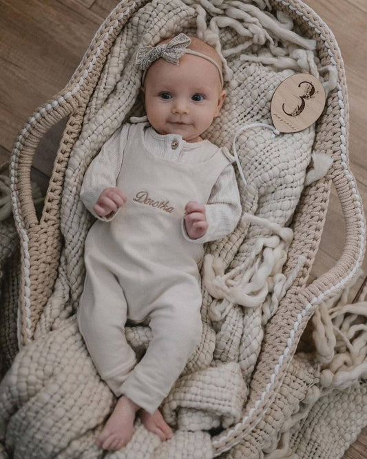 Personalized romper - Peanut butter