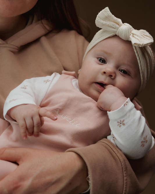 Personalized romper - Marshmallow